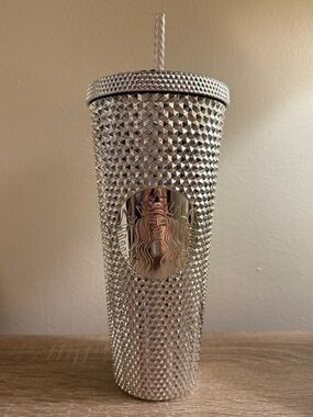 Starbucks Disney  Silver Studded Metallic Tumbler
